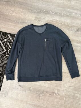 John Varvatos Collection crewneck with zip pocket